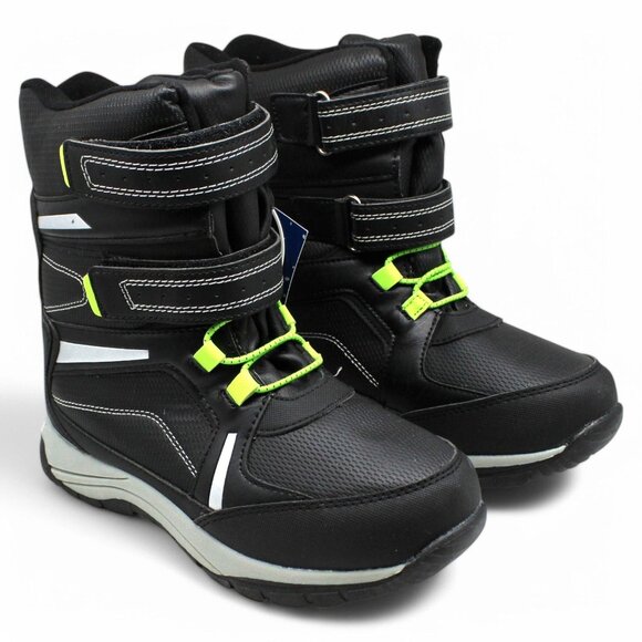 Totes Seth Black Neon Thinsulate Warm Youth Winter Boots - Picture 1 of 8